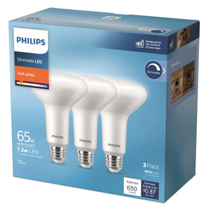 Philips 7.2-Watt (65-Watt) BR30 Reflector LED Dimmable Light Bulb - Soft White (2700K)