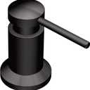 Moen Modern Deck Mounted Lotion or Kitchen Soap Dispenser Pump, Matte Black, 3942BL