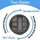 2 x 40 OZ Tumbler Lid Replacement Compatible for Stanley Quencher, 2 Pack Spill Proof Clear Tumbler Covers for Stanley Cup Accessories(Black)