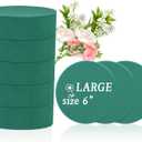 SupKing Large Round Floral Foams 6", 8 Pcs Sponge Foam Blocks Green Wet Dry Flower Foams Plant Foam for Florist Craft Artificial Flower Arrangements
