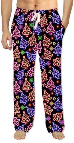 Soophiea Mens Christmas Halloween Pajama Pants Sleep Bottoms Pj Pants with Pockets S