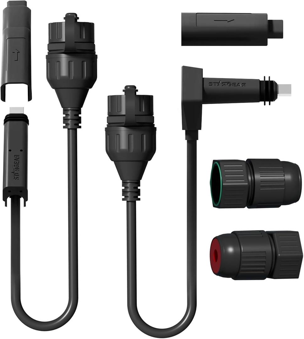 Starlink Ethernet Adapter Gen 2, Waterproof SPX to RJ45 Coupler Starlink Cable Repair Replacement Starlink Acessories, Starlink Ethernet Cable Extension (black)