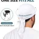 GXCROR Cooling Bandana Cap, Sweat Wicking Helmet Liners, Skull Caps, Doo Rag for Motorcycle, Bicycle, Running, Outdoor Work (White White)