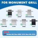 SafBbcue 96333 Grill Plates for Monument Grills 77352 24633 17842 35633 13892 Gas Grill Cooking Accessories, Cast Iron Reversible Griddle for Monument Grill 41847NG D405 77352MB D425 Replacement Parts
