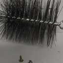 4 Inch Double Spiral Flue Brush Round Chimney Cleaning Brush with 1/4" Npt Fitting for Chimneys Stove Pipes Cleaning Accessories