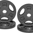 CAP Barbell Standard 1-Inch Grip Weight Plates, 5 lbs Plate Pack (x4)