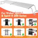 Grill Warming Rack for Weber Spirit Grill 69866 Warming Rack Spirit I & Spirit II 200 Series, with Up Front Controls (2013 - Newer)21.5 '' Stainless Steel Grill Upper Rack for Weber 7640/69866