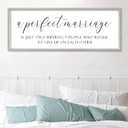 SRSZHIYUE A Perfect Marriage Wedding Decor Sign, White, 40"×15"