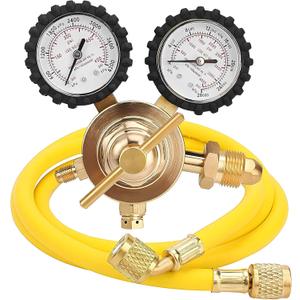 Nitrogen Regulator with 0-400 PSI Delivery Pressure, 60" Hose CGA580 Inlet Connection and 1/4'' Male Flare Outlet Connection