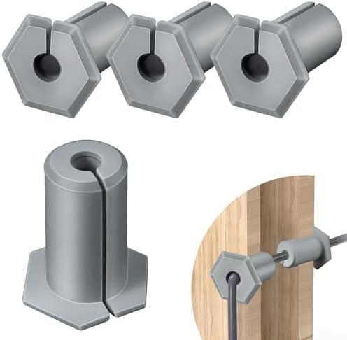 Saillong 4 PCS Cable Routing Grommet Kit Compatible with Starlink Ethernet Cable Rubber Grommet Kits for 3/4 Inch Wall Hole Feed Through Bushing Compatible with Starlink Wall Router Adapter(Grey)