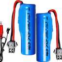 KBT RC Car Lithium Battery: 3.7V 800mAh Rechargeable Li-ion Battery with SM -2P Plug & Charging Cable for RC Cars -2 Pack