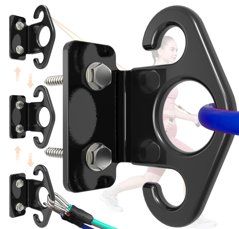 Resistance Band Wall Anchors, Wall Mounted Modular Hooking Platform, Workout Wall Mount Anchor, Training Anchor Mounted Hook Exercise Station for Home Gym Workouts,Yoga,Fitness,Strength Training