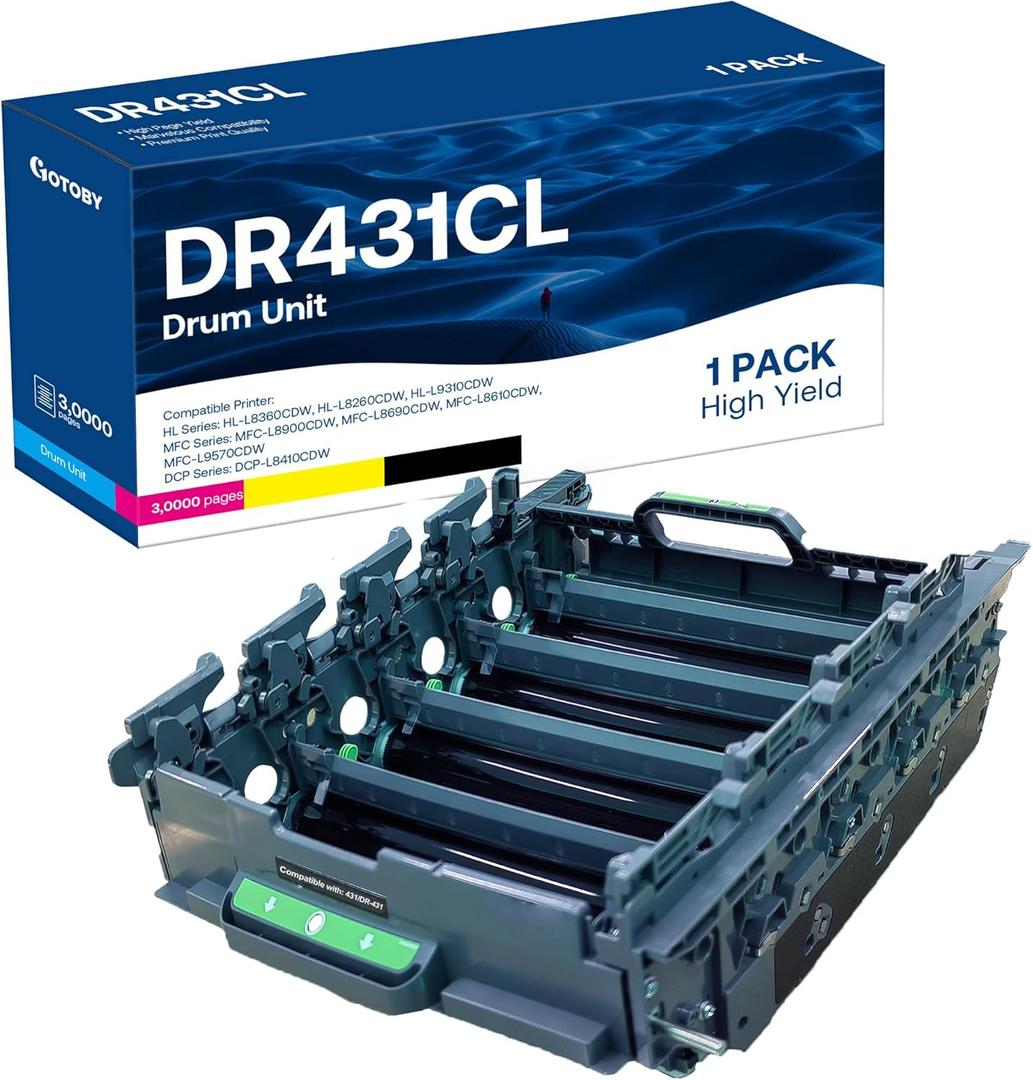 DR431CL Drum Unit 30,000 Pages Replacement for Brother DR431CL Drum TN 436 Compatible with MFC-L8900CDW HL-L8260CDW HL-L8360CDW MFC-L8610CDW Printer (1 Pack)