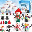 wookidel 6 Pack Build a Snowman Kit Snowman Crafts for Kids, Modeling Clay kit Snowmans Making Kit, Christmas Stocking Stuffers for Kids and Adults, Xmas Crafts Christmas Ornament