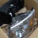 for 2002 2003 2004 2005 2006 2007 2008 2009 Gmc Envoy Headlight Assembly for 02-09 Gmc Envoy Clear Lens Chrome Housing with Amber Reflector Headlamp Replacement Left and Right Pair