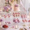 Acrylic Buffet Risers and Stand 8 Pack 9" 8" 7" 6" 5" 5" 4" 4" Clear