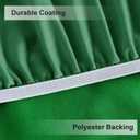 Obstal Fitted Round Green Table Cloth, Reversible Waterproof Stain Resistant Elastic Stretch Tablecloth, Wipe Clean Table Cover for Outdoor/Indoor Use, Fits Round Tables up to 40" - 44" Diameter