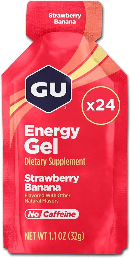 GU Energy Original Sports Nutrition Energy Gel, Strawberry Banana, 24 Count Box (Best By: 04/26) GU Energy Original Sports Nutrition Energy Gel, Strawberry Banana, 24 Count Box (Best By: 04/26)