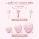 Pastel Pink Balloon Garland Double Stuffed Baby Pink Balloons Arch Light Pink Latex Balloons Different Sizes 18/12/5 Inch Macaron Balloon Kit for Baby Shower Wedding Princess Birthday Party Decor