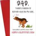 4 x Funny Valentines Day Card for Dog Dad Valentines Day Card from Dog Valentine's Day Gifts for Dog Dad from Daughter Son Valentines Card Gifts for Men Husband Dog Owner Dog Lover with Envelope