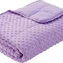 Weighted Blanket for Adults, Comfortable and Soft Throw Weighted Blanket with Premium Glass Beads for All Season 15 lbs 60"x80", Purple