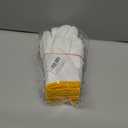 Work Gloves Hand Working Gloves Safety Grip Protection Work Gloves Men Women BBQ Thicker Industry Knitted Cut Repair Gloves Durable String Knit for Work Safety Thick Cotton (Yellow, 6Pcs)