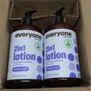 Everyone 2-in-1 Lotion for Hands/Body, 32 ounce (Pack of 2) Lavender and Aloe made with Essential Oils for Men and Women