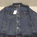 Denim Jacket Men Vintage Autumn and Winter Tops Mens Denim Trucker Jacket, Large