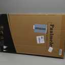 Metal Freestanding Dog Gates with Door for Outdoor Indoor, 40'' Extra Wide 24'' Tall Free Standing Dog Gate for Doorways, Large Openings, Deck, Yard, Porch, Foldable Safety Pet Fence (White, 2 Panels)