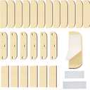 MorningRo 24 Set 3. 5 Inch Hinge Repair Wooden Plate Door Hole Spacers Cover Plate Hinge Filler Wood Repair Kit Door Shim Bulk Kitchen Cabinet Hinges Cabinet Blank with 56 Double Sided Tape(Log)