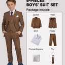 Boys Suit Kids Formal Tuxedo Suits for Boys Wedding Easter Outfits (White), Size: 12