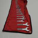 19-Piece Complete Metric Combination Wrench Set in Roll-up Pouch, No Skipped Metric Sizes 6mm - 24mm | Best Value Wrench Set, Ideal for General Household, Garage, Workshop, Auto Repairs, Emergency