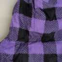 ASENKU Dog Winter Coat, Fleece Doggie Jacket Plaid Reversible Vest Waterproof Windproof Cold Weather Clothes for Small Medium Large Dogs (XXL, Purple)