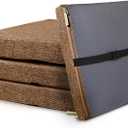 4PCS Linen Soft Foam Seat Cushion | 16x16x2 Inches Bar Stool Cushions Square | Thickened Recliner Cushion | Chair Cushion with Removable Cover (Dark Brown)