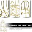 Pumpkin Carriage Candy Box, 5Pcs Halloween Pumpkin Candy Holder Princess Carriage Centerpiece Tabletop Decoration for Halloween Thanksgiving Wedding Party