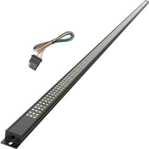 Truck Tailgate Light Strip 48" Aluminum Frame Triple Row 780 LED Strip with Red Running Brake Lights White Reverse Amber Sequential Turn Signals Strobe Lights