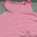 NEW 6-14 Years Girls Dress Mesh Polka Dot Ruffle Sleeve A-Line Party Skater Dress Wedding Guest Graduation Formal (Pink), 13-14Y