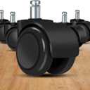 Office Chair Caster Wheels Replacement(Set of 5) for Hardwood Floors and Carpet- Heavy Duty Caster Support up to 1000bls, Office Chair Wheels,2 inch, Universal Size (Black)