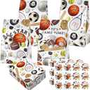24 Pcs Sports Goodie Bags with Stickers - Sports Themed Birthday Party Favor Bags, Perfect for Kids' Sports Party Supplies and Treat Bags