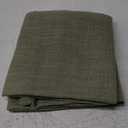 LAMIT Small Window Linen Curtains for Kitchen, Cafe Curtains 24 inch Semi Sheer Light Filtering Panels Back Tab and Rod Pocket Drapes for Small Window, 2 Panels, Sage Green, 34 x 24 Inch