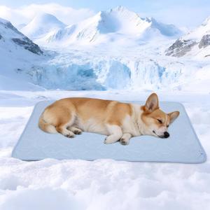 Cooling Blanket for Dogs - Q-MAX>0.4 Waterproof Pet Throw Blanket Bed Cover, Non-Slip Dog Blankets for Couch Protector, Washable Furniture Cover for Summer, Blue,30x40