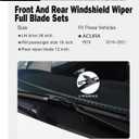 Replacement for Acura RDX 2019-2021 Silent Wipers -FAPIUO Front and Rear Windshield Wipers 26"/18"+12" Full Blade Set (3 Pack)