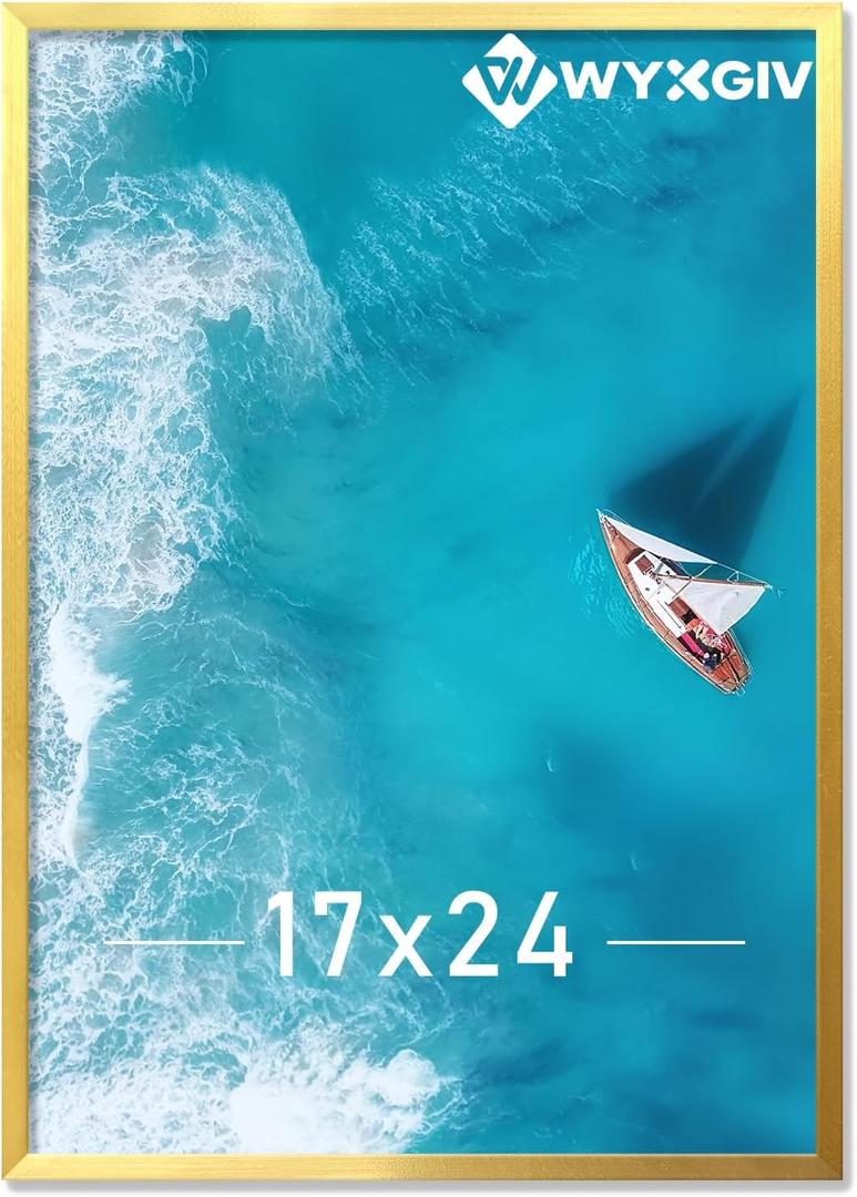 Gold 17x24 Picture Frame Lightweight yet Durable Frame Wall Hanging