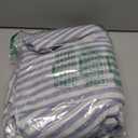 Boao Cotton 60 x 120 Inch Farmhouse Ruffle Tablecloth Blue White Striped Flounces Trim Table Cover for Rectangle Table Kitchen Party Wedding Decor