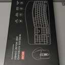 Wireless Keyboard and Mouse Combo, 2.4G Full Size Wave Keys Ergonomic Keyboard with Wrist Rest and 3-Level DPI Adjustable Wireless Ergonomic Mouse for Windows, Mac OS Desktop/Laptop/PC(Black)