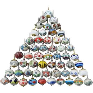 Assorted Multicolor Ceramic Drawers Knobs Door Cupboard Pulls Indian Mix Knobs