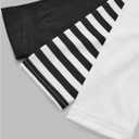 RoseSeek Girl's Long Sleeve Shirts Crew Nekc Slim Fitted Tight Fall Basic Tees Cute Crop Tops for Girls (Black and White)