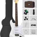 MOSEN 39" Electric Guitar Kit, SSS Pickups, Maple Neck, with Amp, Bag, Capo
