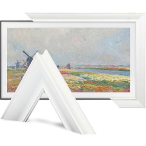 Tv Guard Frame TV Bezel, Compatible With Samsung The Frame TV, 50 Inch, Modern White, Suitable for Wall Mounted Televisions