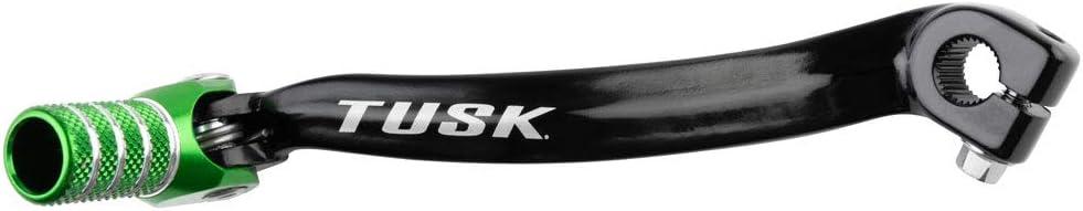 Tusk Folding Shift Lever Black/Green Tip - Fits: Kawasaki KX85 2001-2013